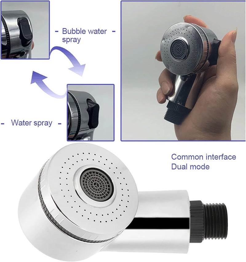 Sink Faucet Sprayer Attachment,Sprayer Head for Shampoo Bowl, Pedicure Spa, Salon,Side Control Button Sink Replacement Part for Hair Washing Dog Baby Shampoo Bath, Stainless Steel - Image 3