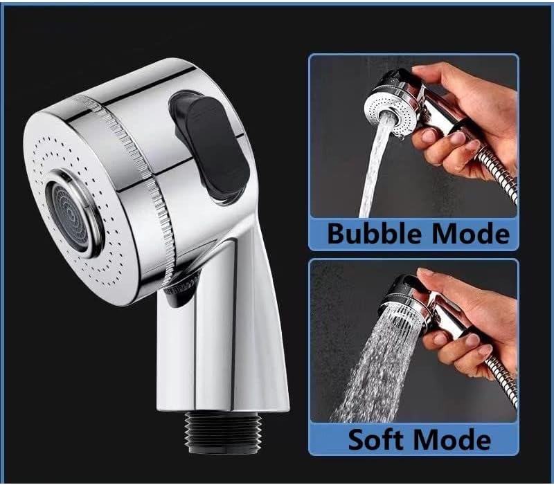 Sink Faucet Sprayer Attachment,Sprayer Head for Shampoo Bowl, Pedicure Spa, Salon,Side Control Button Sink Replacement Part for Hair Washing Dog Baby Shampoo Bath, Stainless Steel - Image 2