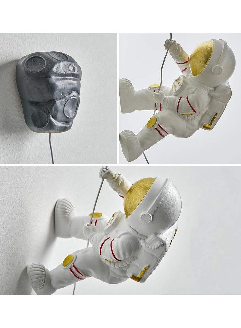 Excefore Astronauts Wall Sculpture Climber Figurines, Modern Home Decor, Outer Space Theme Decoration, 3D Wall Decor for Children's Room, Study Room, Bathroom, Climbing Astronaut Wall-Hanging Decor  - Image 5