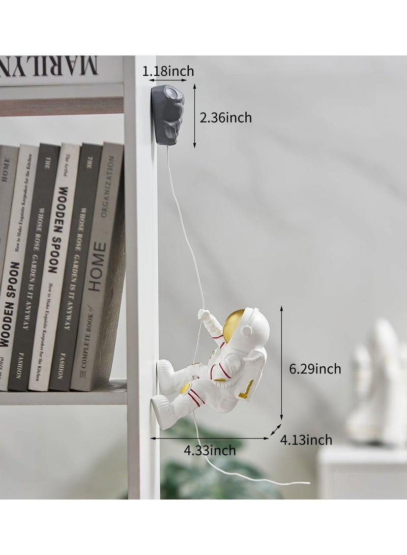 Excefore Astronauts Wall Sculpture Climber Figurines, Modern Home Decor, Outer Space Theme Decoration, 3D Wall Decor for Children's Room, Study Room, Bathroom, Climbing Astronaut Wall-Hanging Decor  - Image 2
