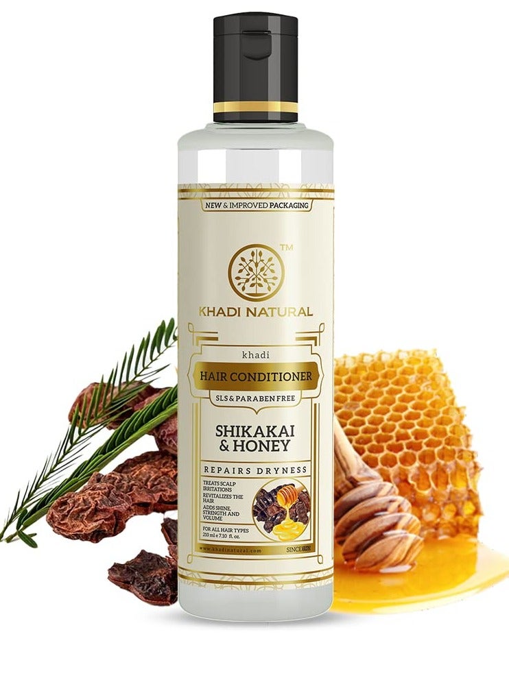 Khadi Natural Shikakai Honey Hair Conditioner   210ml - Image 1