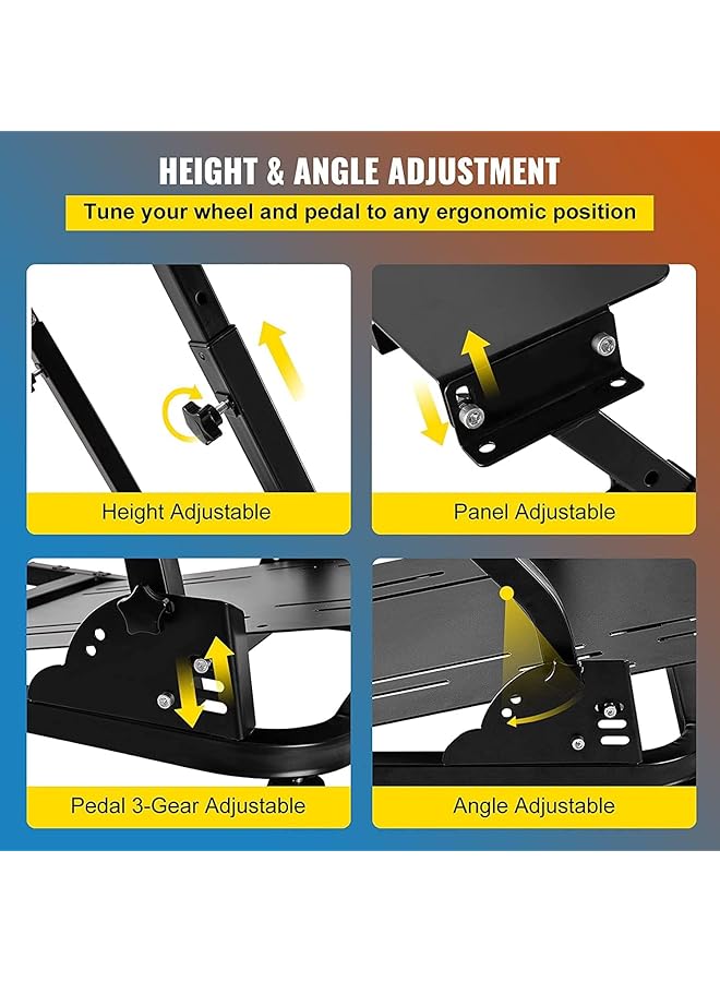 GearZone Gaming Simulator Racing Steering Wheel Stand For Logitech G25 G27 G29 G920 Thrustmaster T300Rs Tx F458 T500Rs T3Pa Pro (F1/Gt) Not Including Wheel、Shifter And Pedals - Image 5