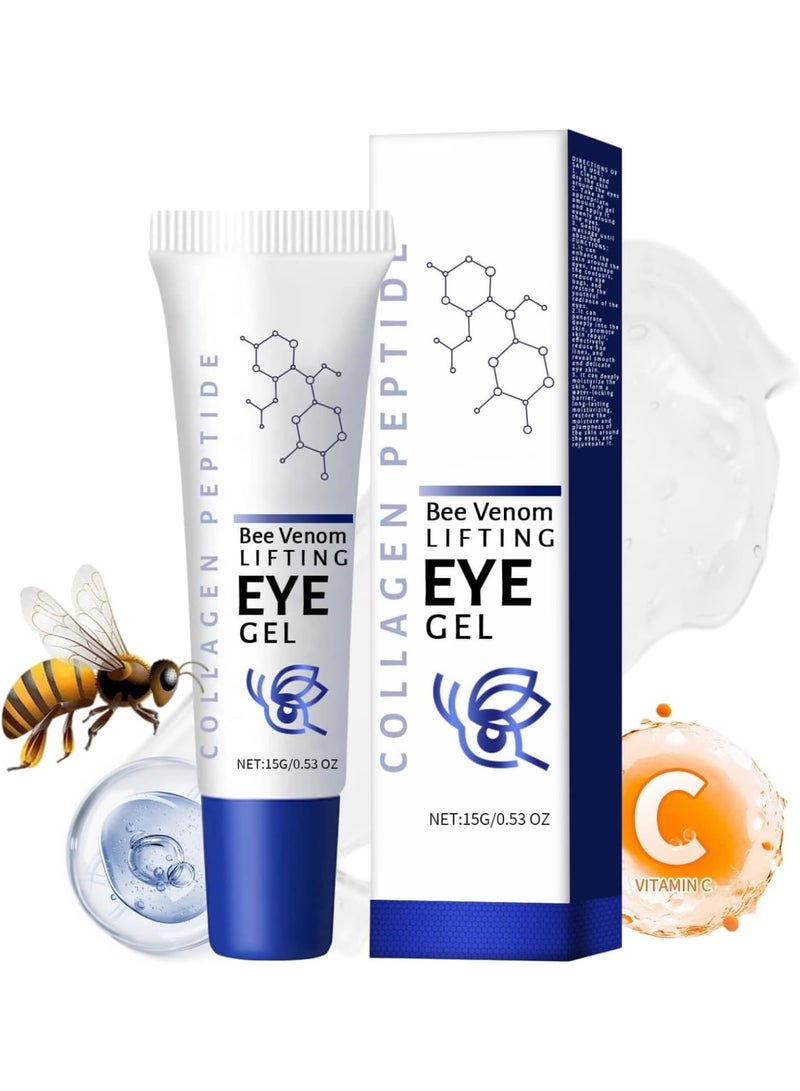 KASTWAVE Eye Cream, Bee Venom Eye Gel, Eye Area Lifting Firming, Bee Venom Tightening Under Eye Cream for Remove Dark Circles and Puffy Eyes, Eye Bag, Treatment for Women and Men, 15 G  - Image 1