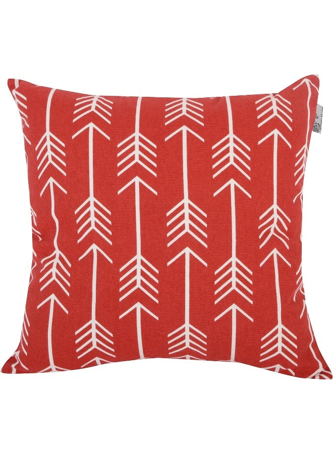 ACCENTHOME Accent Home Cotton Canvas Throw Cushion Cover Printed Both Side For Home Sofa Couch Chair Back Seat4pc pack 18x18 in Color Red - Image 4