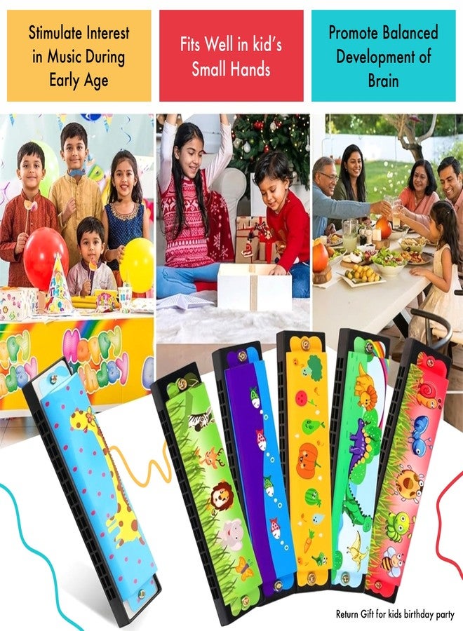 سنابترون مجموعة هارمونيكا سنابترون 12 قطعة للأطفال، آلة موسيقية كرتونية، هدايا عيد ميلاد للبنات والأولاد - Image 5