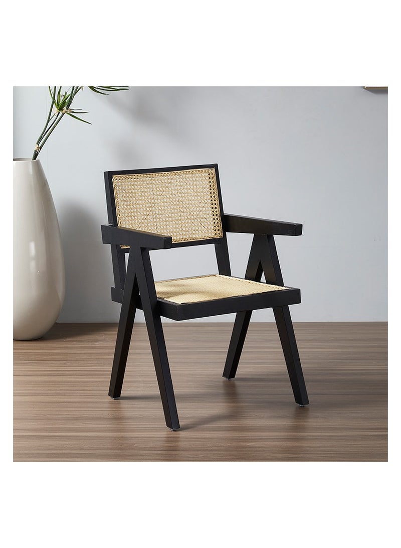 Crown Home Modern Home Chair Solid Wood Comfortable Armchair Multifunctional Chair with Armrest - Image 2