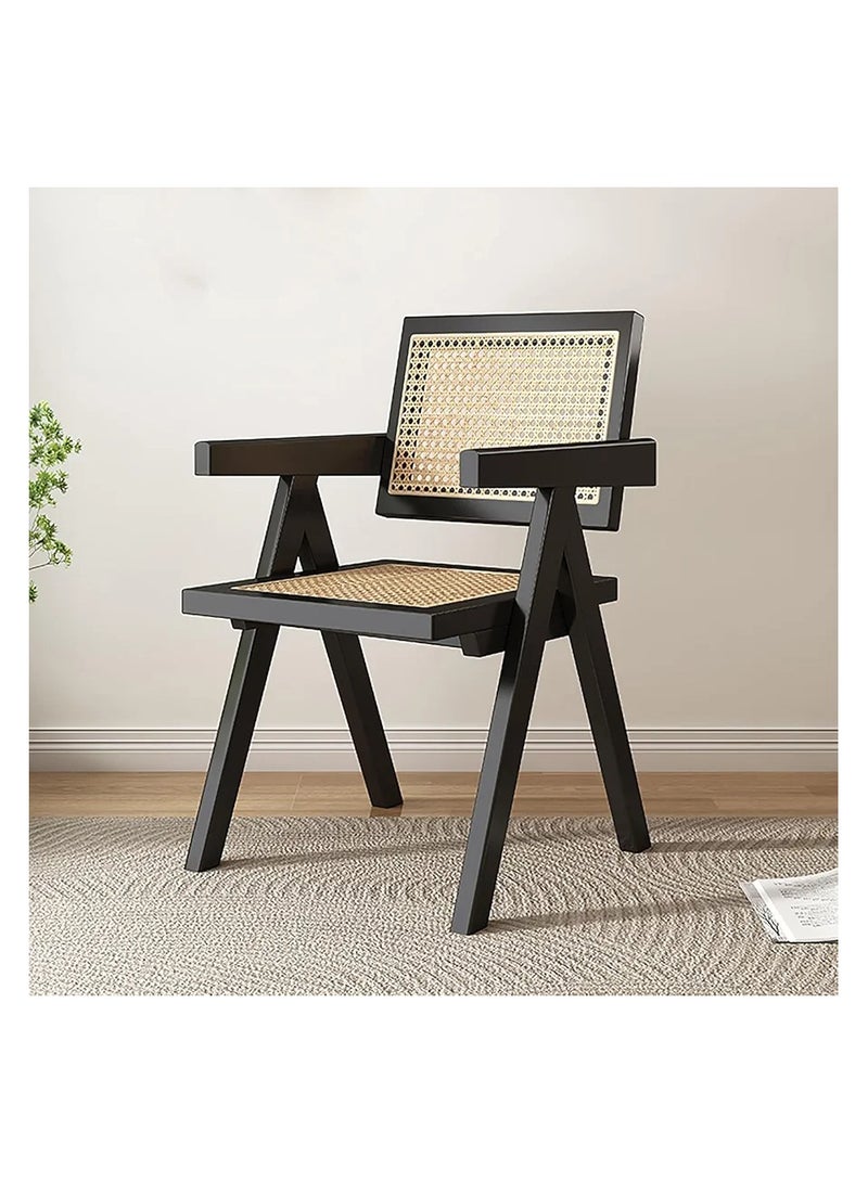 Crown Home Modern Home Chair Solid Wood Comfortable Armchair Multifunctional Chair with Armrest - Image 4