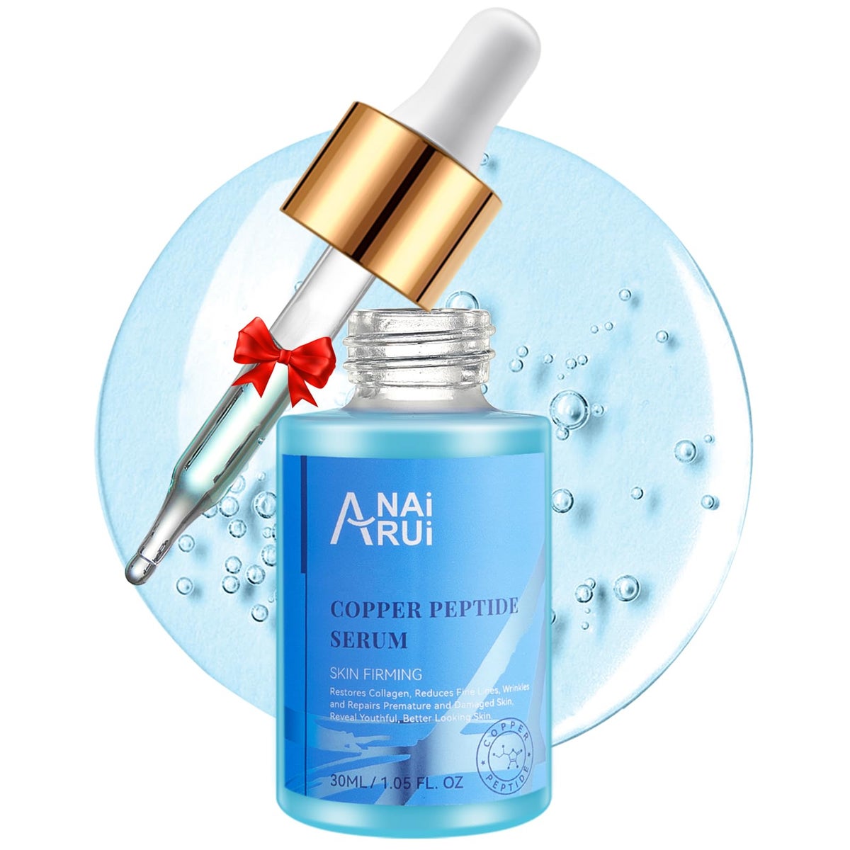 anairui copper peptides ghk-cu serum product info and reviews ANAI RUI ANAI RUI for Face -Ghk-Cu Peptide Serum + Hyaluronic Acid - Reduces Fine Lines & Wrinkles, Plumping Radiant Skin, 1.fl.Oz | Best Price Kuwait Quantity:1-Pack BestAir Golden Solutions 64 all-no-dg
