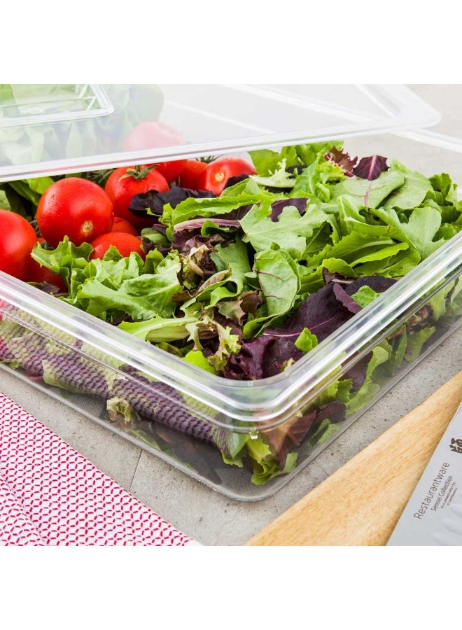 Restaurantware 4 Inch Deep Food Pans, 1 Full Size Commercial Food Storage Container - Freezable, Break-Resistant, Clear Plastic Cold Pans, Dishwashable, For Kitchens, Restaurants, Or Cafeterias - Image 3