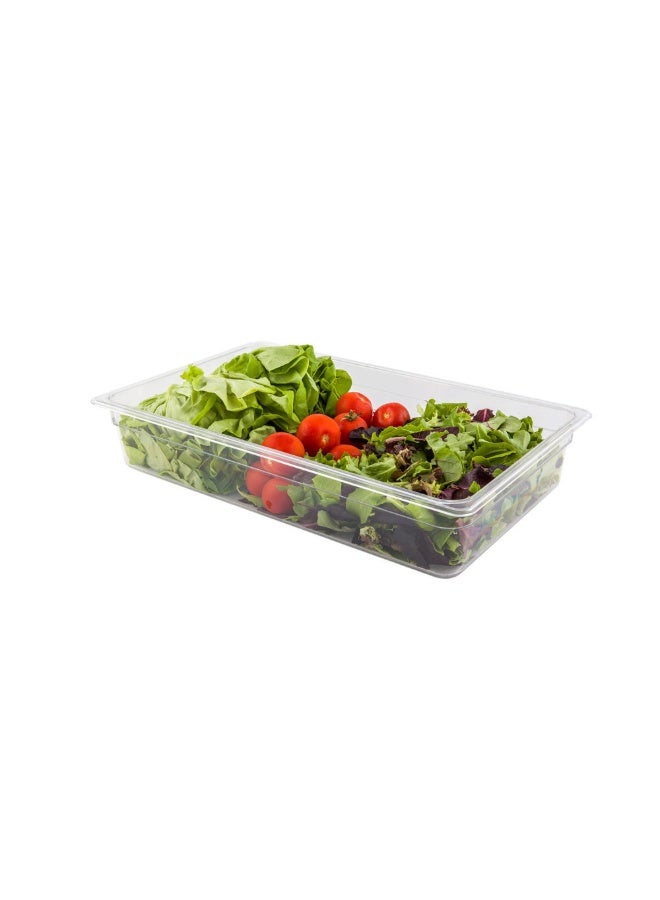Restaurantware 4 Inch Deep Food Pans, 1 Full Size Commercial Food Storage Container - Freezable, Break-Resistant, Clear Plastic Cold Pans, Dishwashable, For Kitchens, Restaurants, Or Cafeterias - Image 2