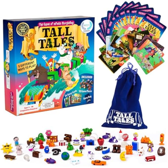 SCS Direct Tall Tales Story Telling Board Game  Family Game of Infinite Storytelling  4 Players Ages 4 and Up - Image 4
