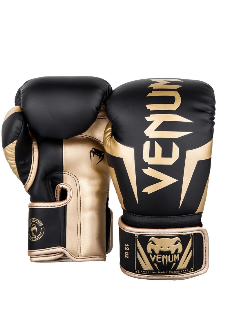 VENUM - Elite Boxing Gloves Blk-Gld 16 Oz - Image 1