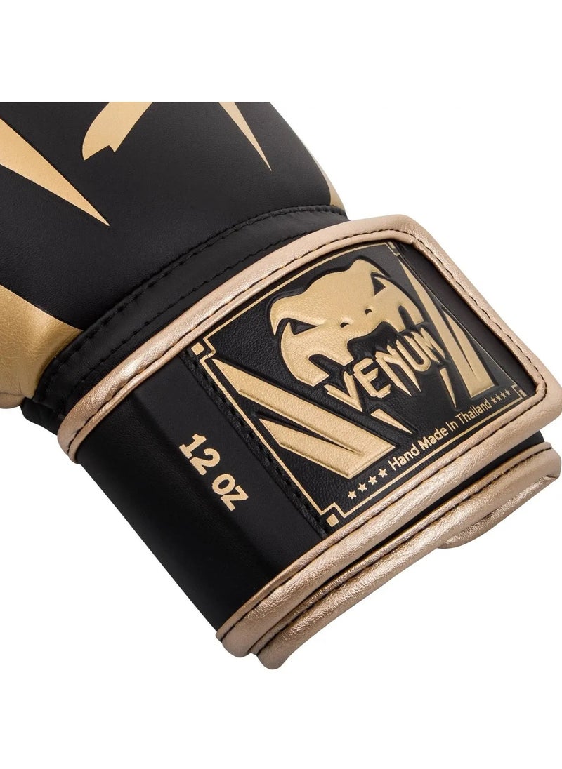 VENUM - Elite Boxing Gloves Blk-Gld 16 Oz - Image 1