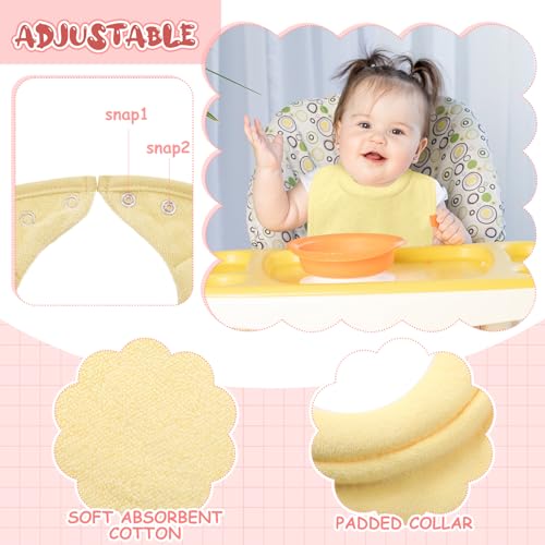 Twistover 4 Pcs Baby Feeding Bibs for Drooling and Teething Comfi Neck Baby Bib with Padded Collar Absorbent(Girl Color) - Image 3