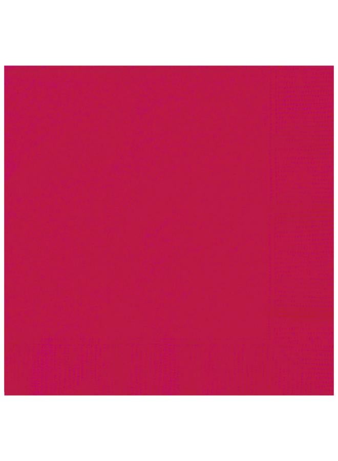 Unique مناديل مشروبات حمراء ياقوتية - عبوة من 20 - Image 1