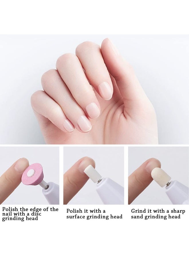 حفرة الأظافر الكهربائية ، 5 في 1 مجموعة مقطع الأظافر الكهربائية الصغيرة المحمولة ، أداة تقطيع الأظافر المهنية ، مناسبة للأظافر هلام الأكريليك ، رعاية الأصابع والإصبع ، تستخدم لتلميع ، الجمال ، تلميع (أرجواني) - Image 4