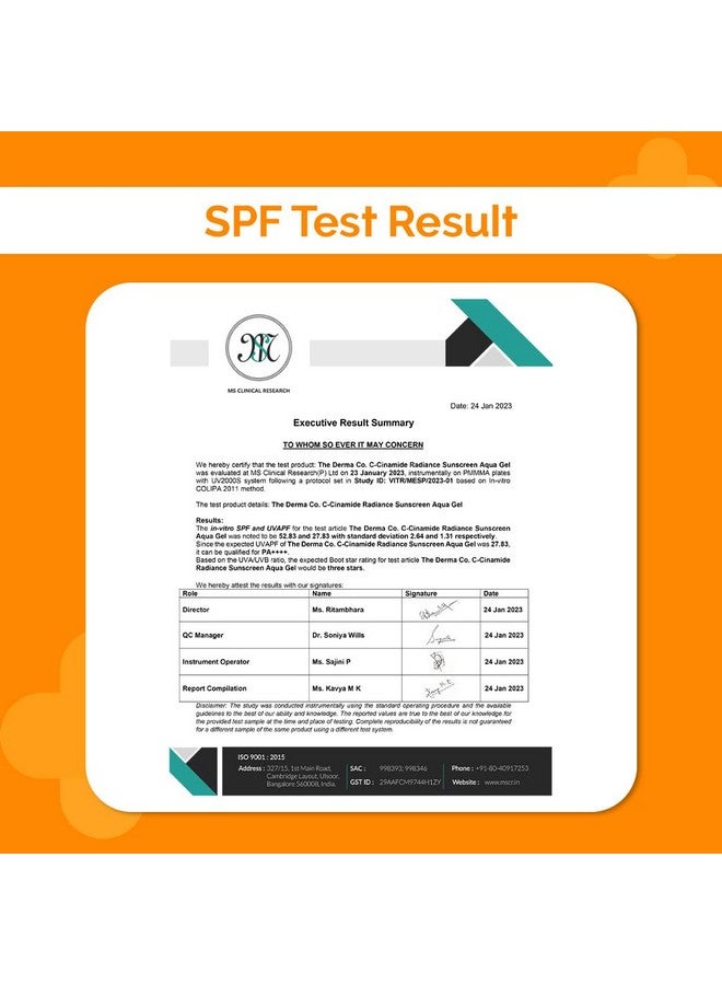 ذا ديرما كو واقي شمس سي سيناميد لجميع أنواع البشرة بعامل حماية من أشعة الشمس 50 جل مائي، مع فيتامين سي ونياسيناميد، Pa++++، خفيف الوزن، بدون طبقة بيضاء للحماية من الشمس وبشرة متوهجة - 50 جم، عبوة واحدة - Image 3