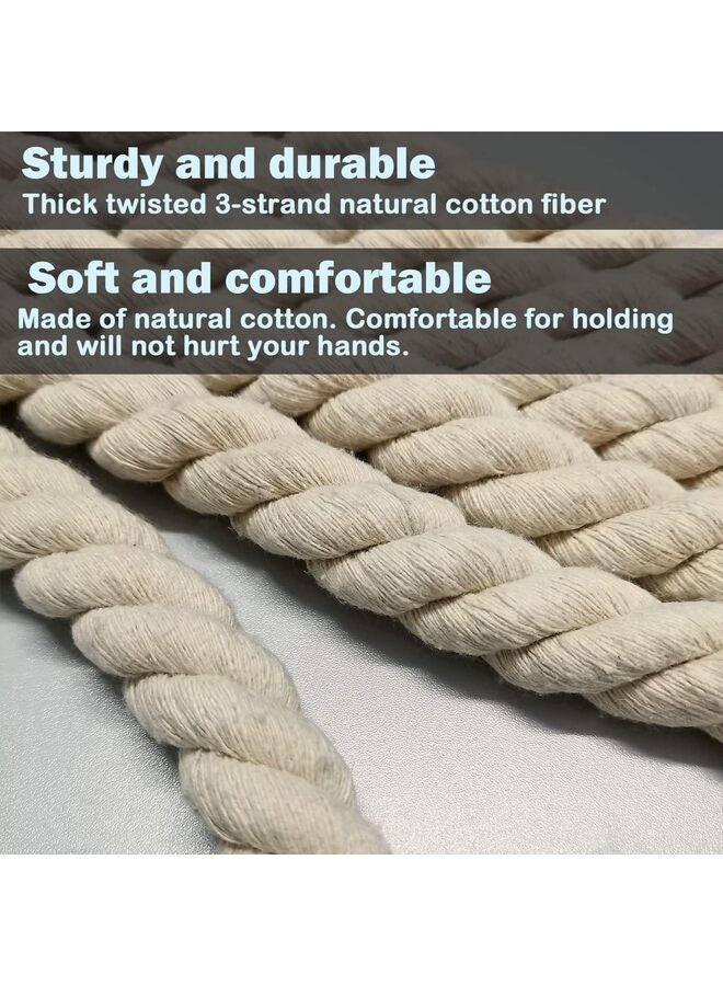 حبل شد الحبل هذا، بطول 35 قدمًا، مناسب للأطفال والكبار. مصنوع من حبل قطني ناعم، ويمكن استخدامه في أنشطة بناء الفريق في الهواء الطلق، والتجمعات العائلية في الحدائق والباحات، وحفلات أعياد الميلاد، وغيرها من الألعاب. - Image 2