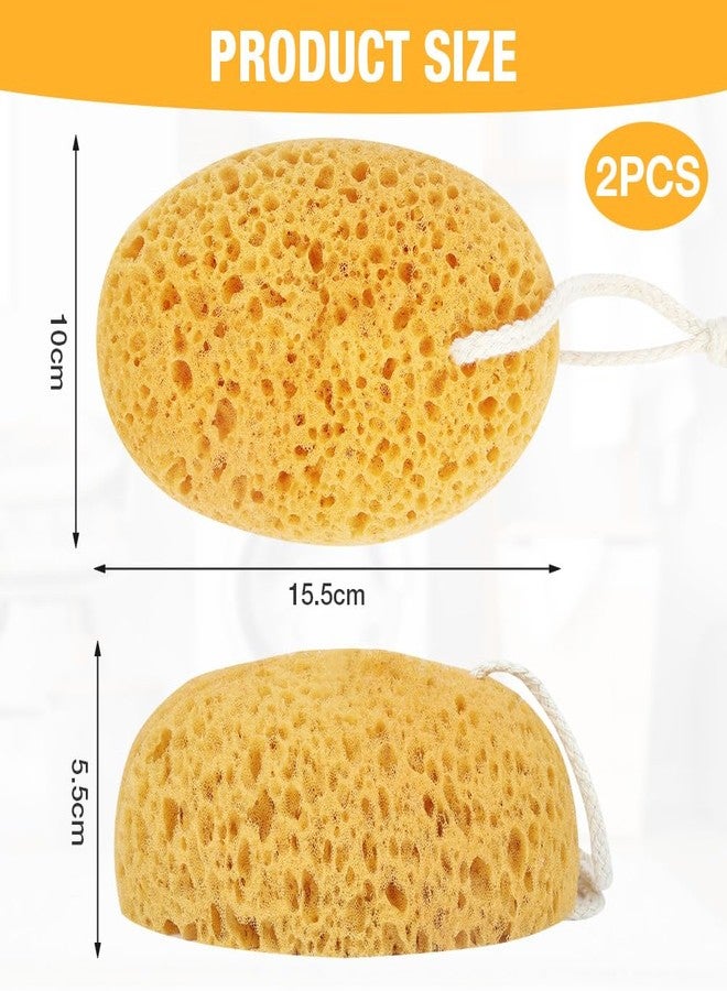 Flintronic 2PCS Bath Sponge, Large Shower Sponge for Women Men, Exfoliating Body Sponges with Dense Foam for Gentle & Deep Cleansing, for Sensitive Dry Skin - Image 2