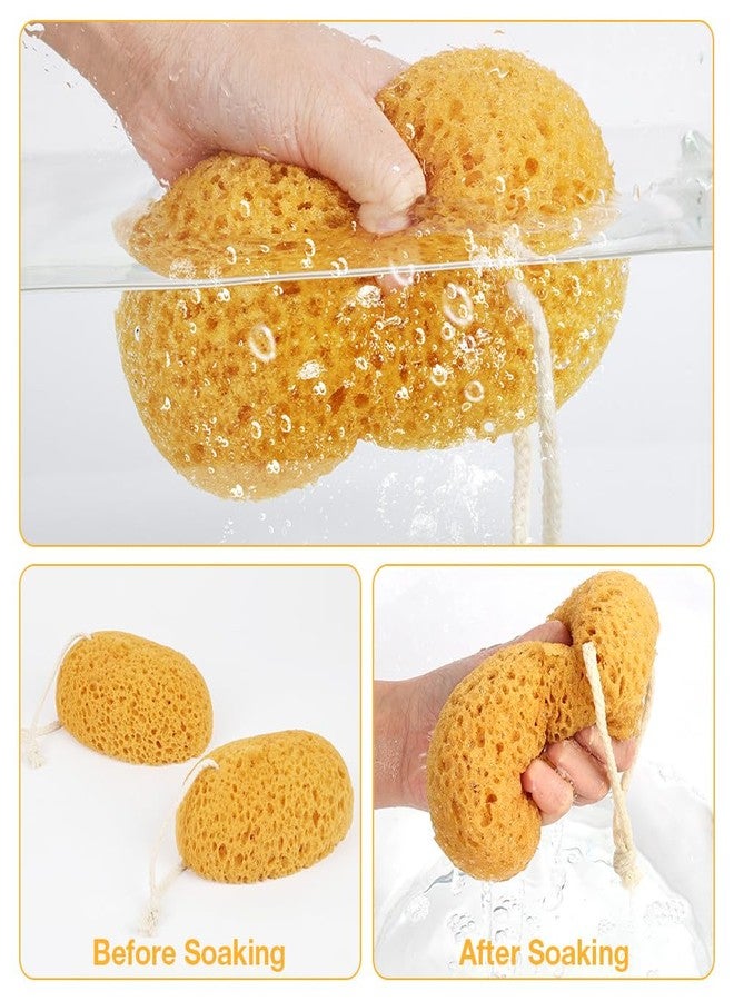 Flintronic 2PCS Bath Sponge, Large Shower Sponge for Women Men, Exfoliating Body Sponges with Dense Foam for Gentle & Deep Cleansing, for Sensitive Dry Skin - Image 4