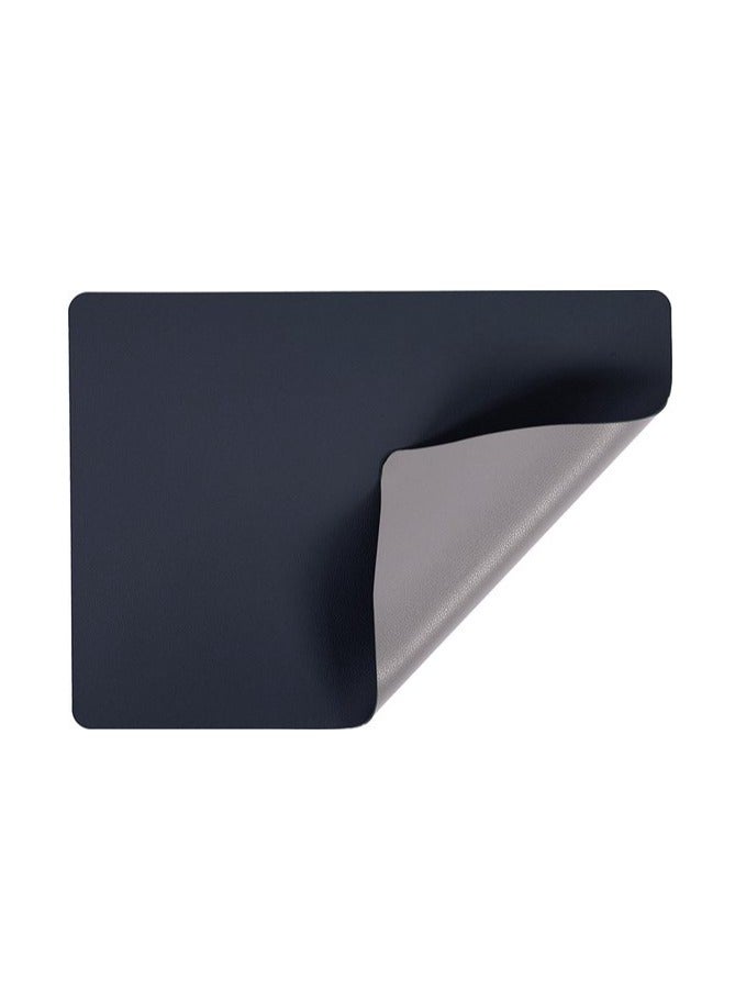 Zic Zac Placemat Leather Doublesided - Tramontana - 32x44cm - Rectangular - Dark blue-Grey Color