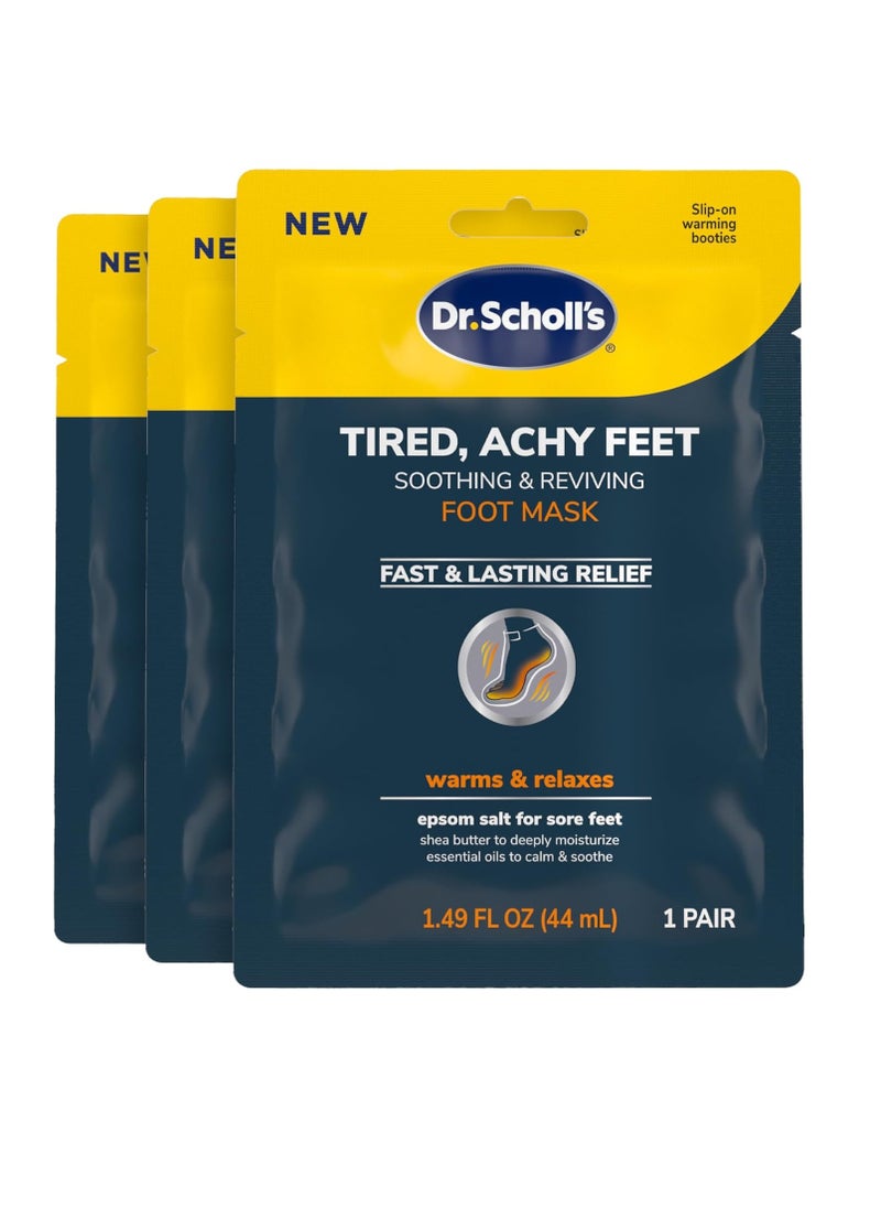 Dr. Scholl's Dr. Scholl's® Tired, Achy Feet Soothing & Reviving Foot Mask, 3 Pair, Warming Booties  - Image 1