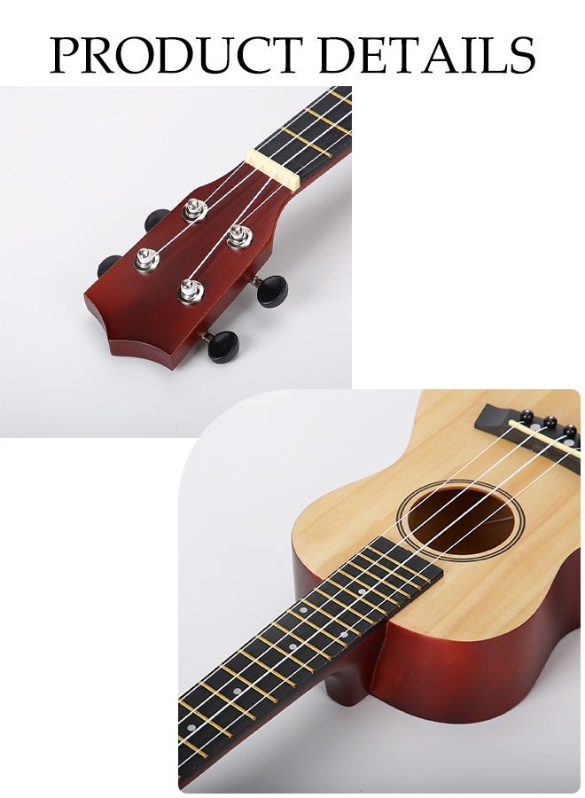 DUNISO Ukulele，Wooden Ukulele，Acoustic Soprano Ukulele，Lightweight & Stylish，for Kids and Beginners，23 Inch - Image 3