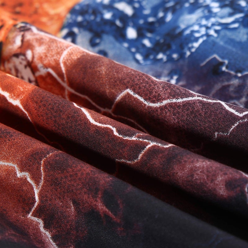 SDIII 4PCS Fiery Basketball Sheets Full  Bed in a Bag Basketball Bedding Sheet Full  Wrinkle and Fade Resistant  Hotel Luxury  Soft Sheets for Kids  Boys and Girls  Full - Image 3