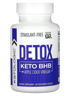 Ketologic Detox Keto BHB + Apple Cider Vinegar 60 Vegetarian Capsules 