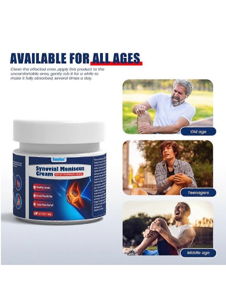 Sumifun كريم تخفيف آلام الغضروف المفصلي 2 عبوة كريم تخفيف آلام المفاصل كريم العناية بالركبة لعلاج المفاصل جل كريم تخفيف الآلام كريم العلاج للمفاصل والعظام كريم مهدئ للمفاصل 20 جرام - Image 3