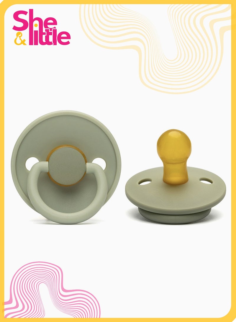 لهاية دائرية كلاسيكية، بتصميم يشبه الثدي، ناعمة وصديقة للبشرة، مثالية لحديثي الولادة والرضع (أخضر) - Image 1