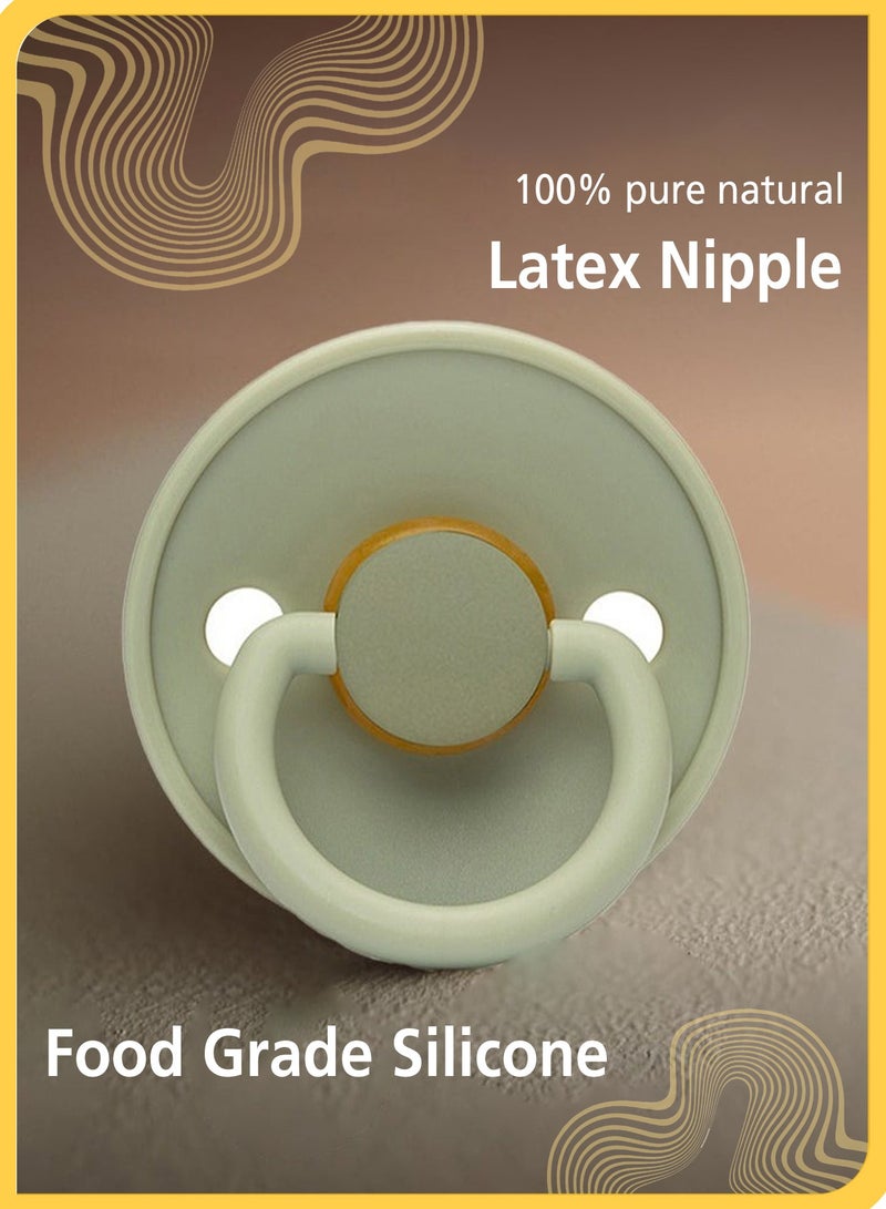 لهاية دائرية كلاسيكية، بتصميم يشبه الثدي، ناعمة وصديقة للبشرة، مثالية لحديثي الولادة والرضع (أخضر) - Image 5