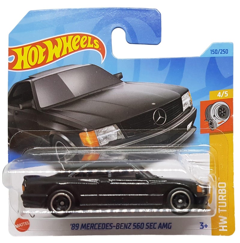 Hot Wheels Hot Wheels - ´89 Mercedes-Benz 560 SEC AMG - HW Turbo 4/5 - HKG45 - Short Card - Black - Mattel 2023  - Image 1