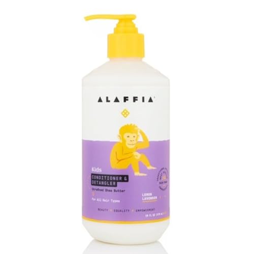 Alaffia Kids Conditioner and Detangler, Lemon Lavender. Gently Conditions and Detangles While Nourishing Hair. Suitable for All Hair Types. Cruelty Free, No Parabens, Vegan. 16 Oz - Image 1