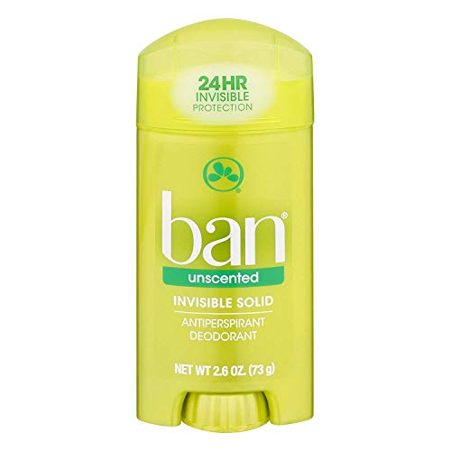 Ban AntiPerspirant Deodorant Invisible Solid Unscented 260 oz 5 pack