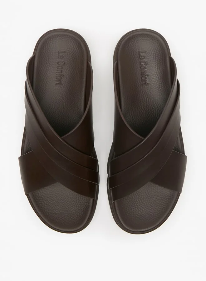 Le Confort Men's Cross Strap Slip-On Sandals