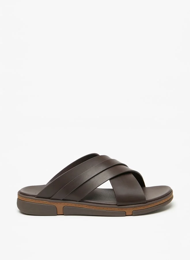 Le Confort Men's Cross Strap Slip-On Sandals
