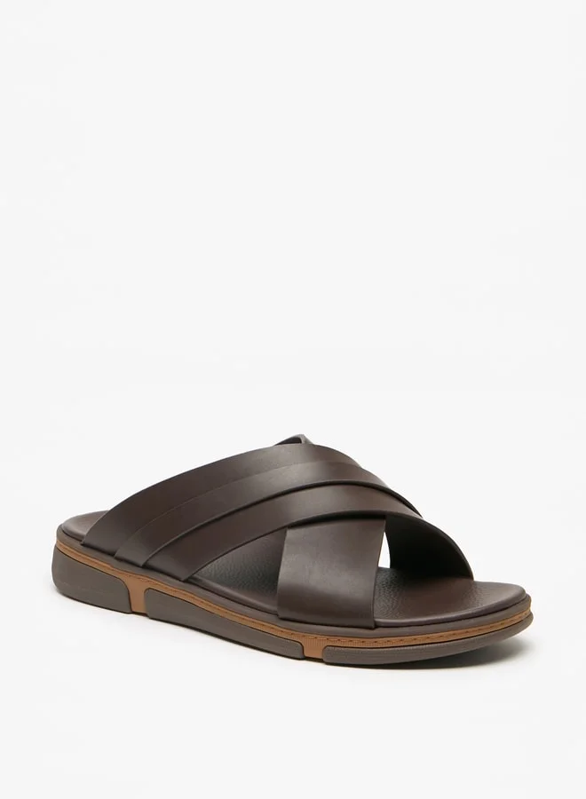 Le Confort Men's Cross Strap Slip-On Sandals