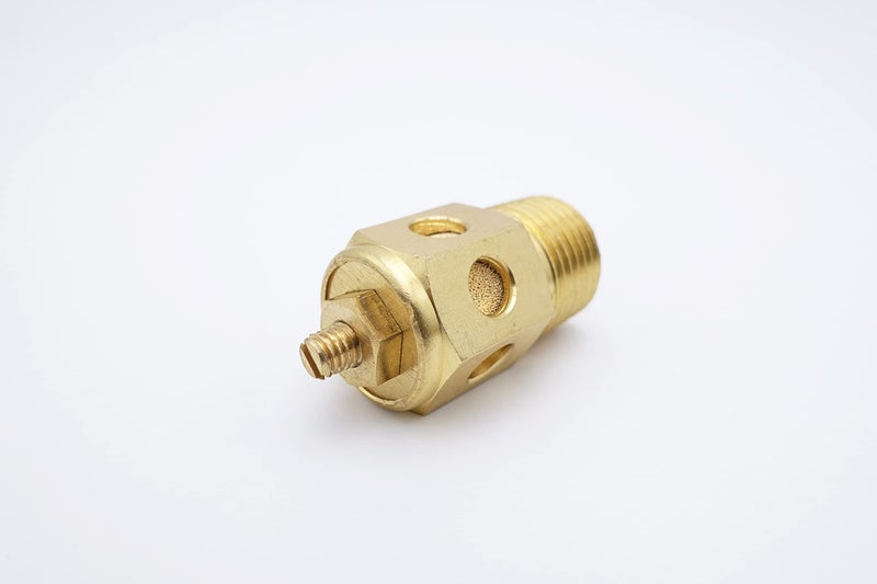 IVLPHA Pneumatic Air Muffler, Sintered Bronze Brass Exhaust Muffling Throttle Muffler Filter 1/2" Male NPT Pneumatic Silencer Air Flow Exhaust Speed Control Muffler (Pack of 2) - Image 2