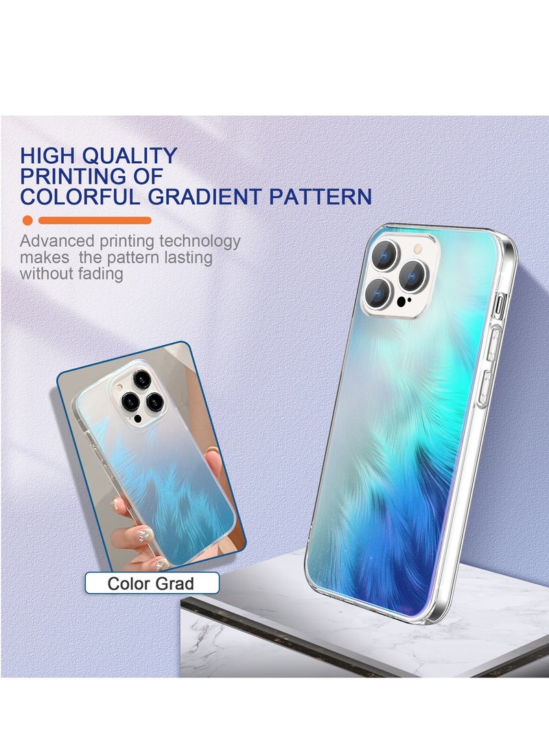 TLAXCA 4 in 1 for iPhone 15 Pro Max Case with 2 x Tempered Glass Screen Protector 1 x Universal Cell Phone Lanyard Fashionable Design Phone Cover for Women Girls Gradient Color - Image 4