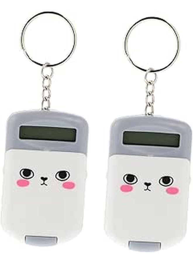Portable Mini Cartoon Calculator 2 Pack Lightweight Plastic Easy Press Keys Durable - Image 1