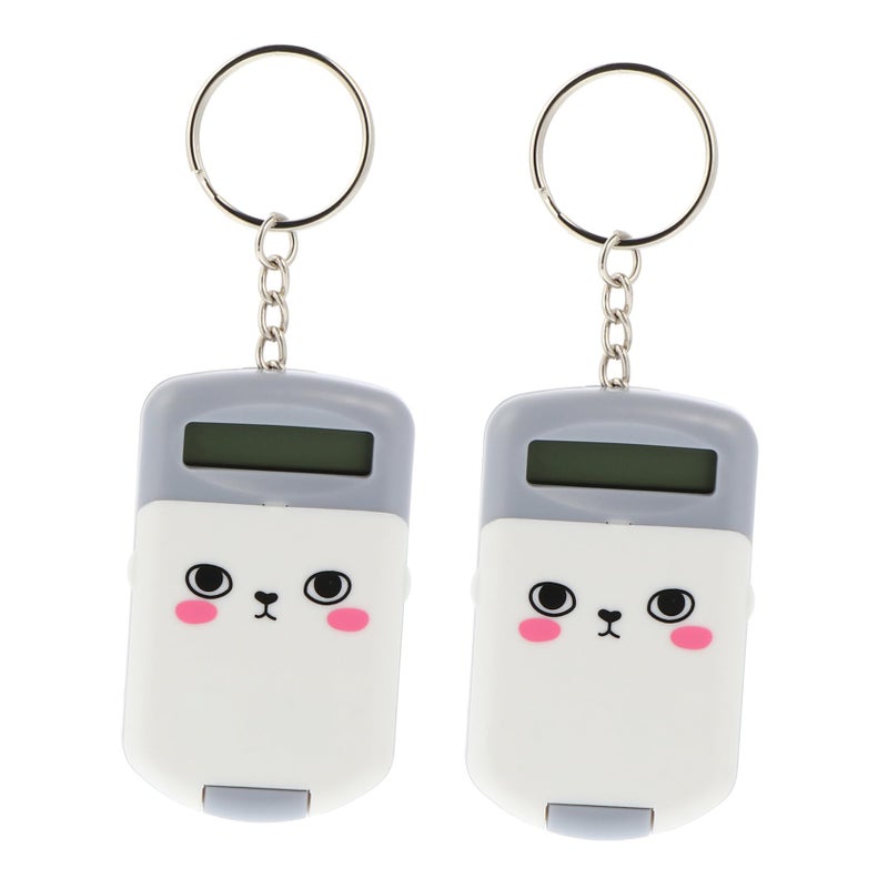 Portable Mini Cartoon Calculator 2 Pack Lightweight Plastic Easy Press Keys Durable - Image 2