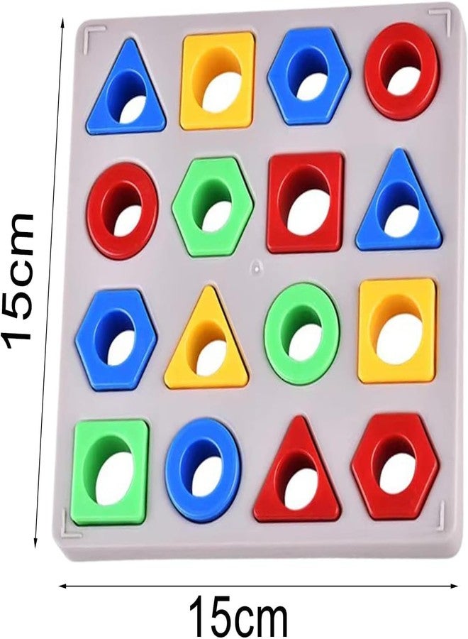 Dorytoys Kids Shape Sorting & Color Matching Educational Toy Geometric Shape Puzzle Board with Stackable Blocks Montessori Learning Toy for Toddlers - Image 5