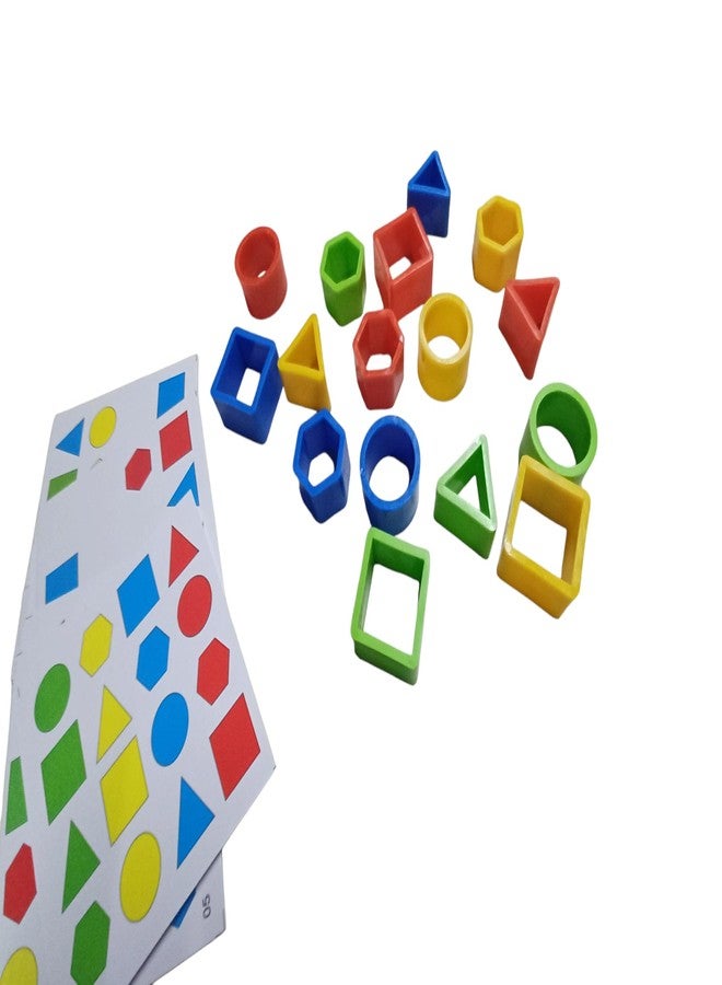 Dorytoys Kids Shape Sorting & Color Matching Educational Toy Geometric Shape Puzzle Board with Stackable Blocks Montessori Learning Toy for Toddlers - Image 4