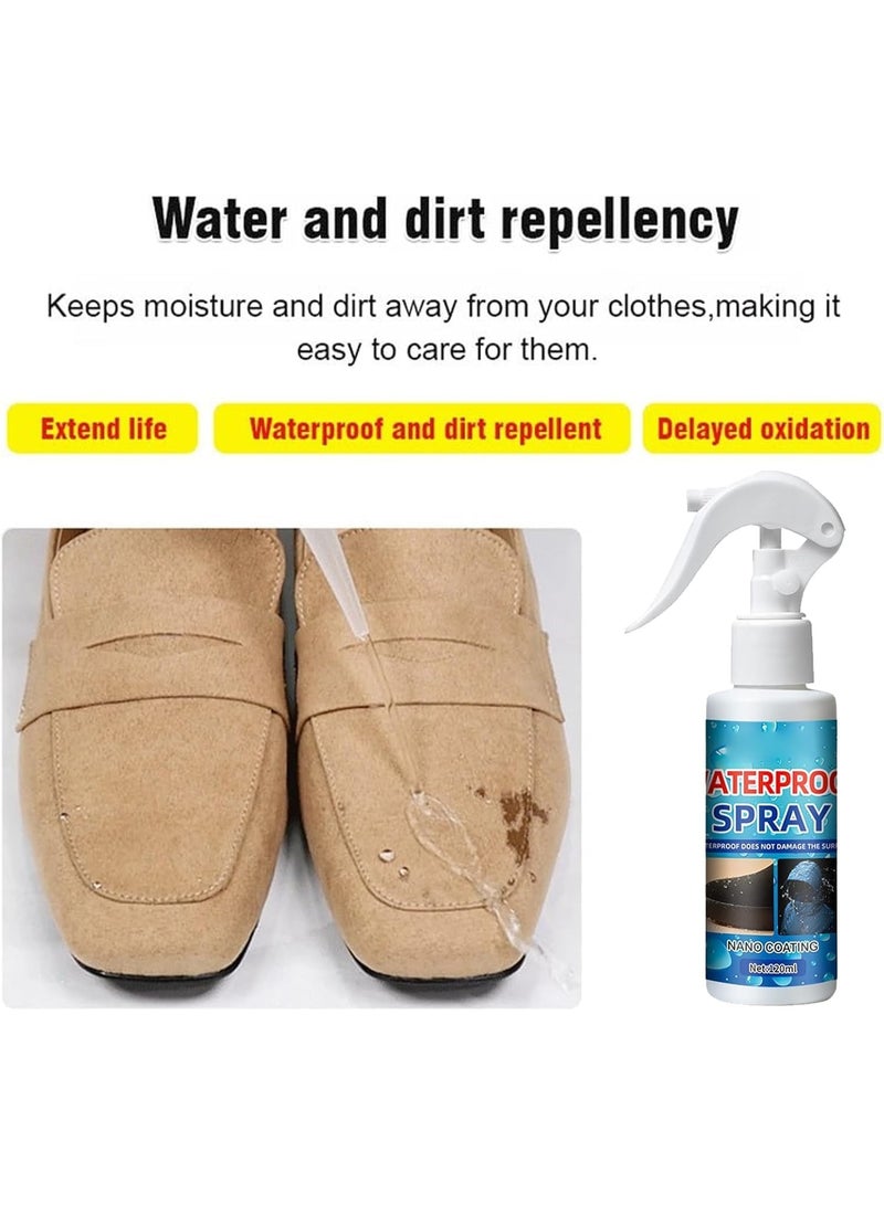 ويليام وير بخاخ حماية مقاوم للماء للجلد المدبوغ والأقمشة - بخاخ نانوي مقاوم للماء للأحذية والأحذية الطويلة والخيام والمظلات، طارد للسوائل والبقع، مقاوم للأوساخ والماء، يحمي من المطر والبقع (120 مل) - Image 3