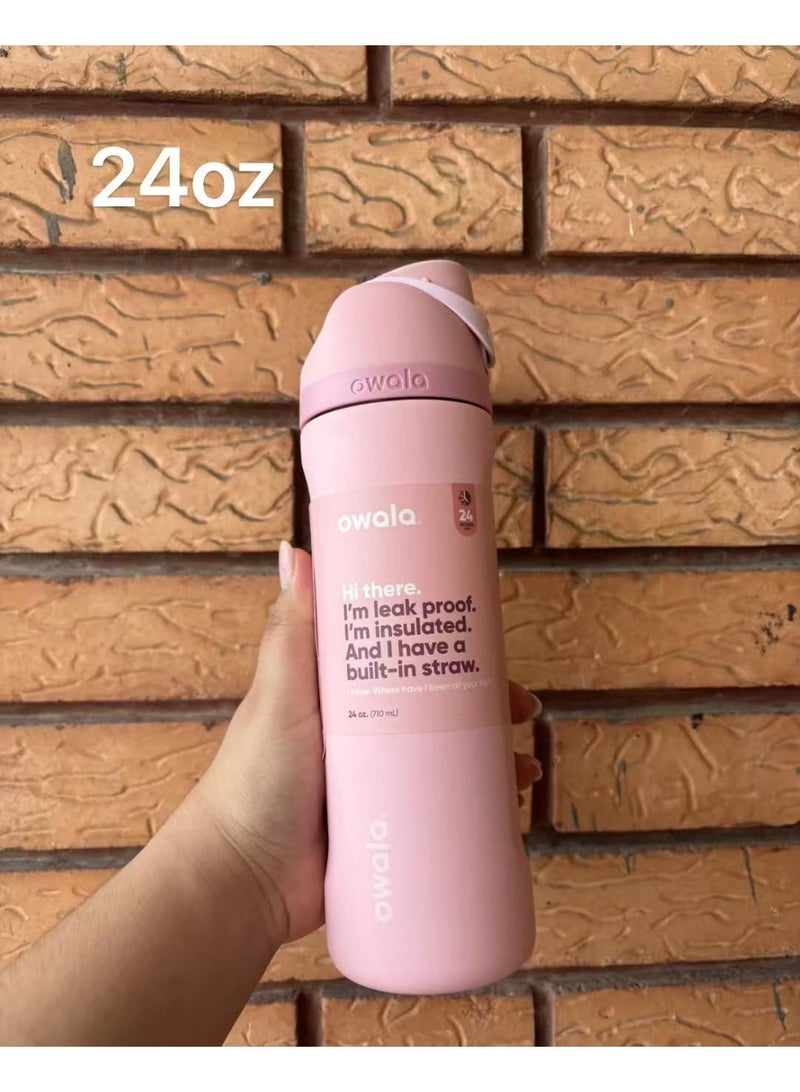 زجاجة مياه معزولة من الفولاذ المقاوم للصدأ مع شفاطة للرياضة والسفر والمدرسة، زجاجة مياه رياضية خالية من مادة BPA - Image 2