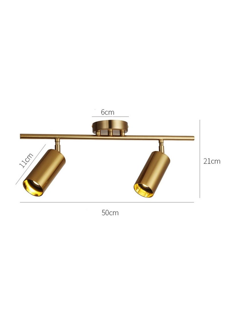 2 head Cloakroom Ceiling Lamp Nordic Aluminum Clearly Installed Track Led Chandelier Background Wall Led Spotlight Downlight Light - Image 2