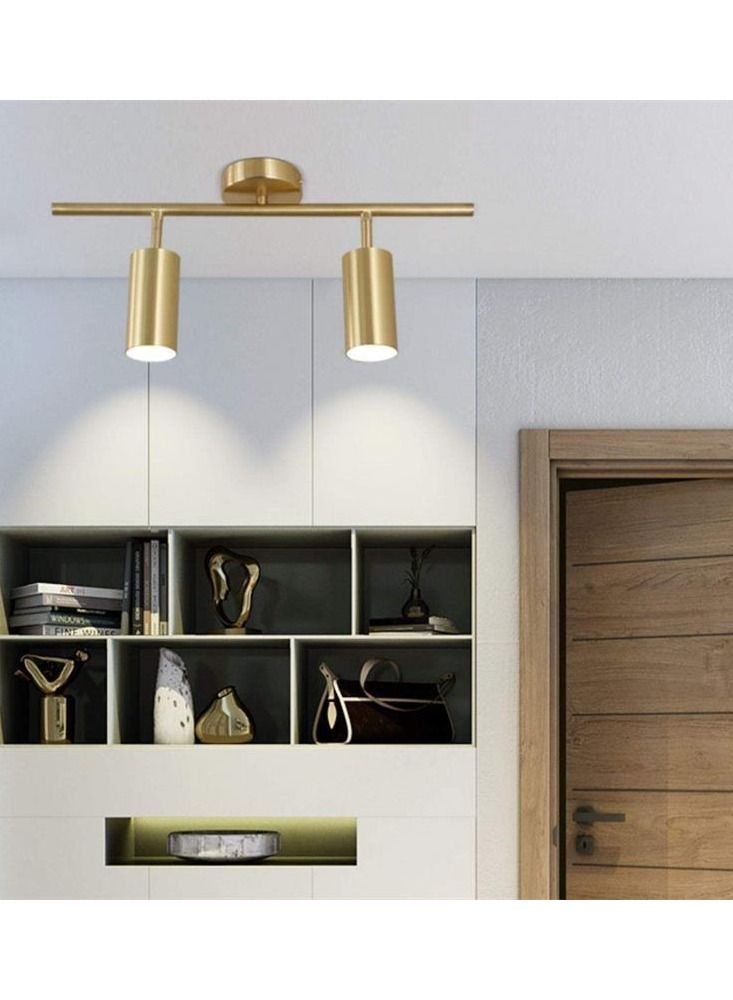 2 head Cloakroom Ceiling Lamp Nordic Aluminum Clearly Installed Track Led Chandelier Background Wall Led Spotlight Downlight Light - Image 5