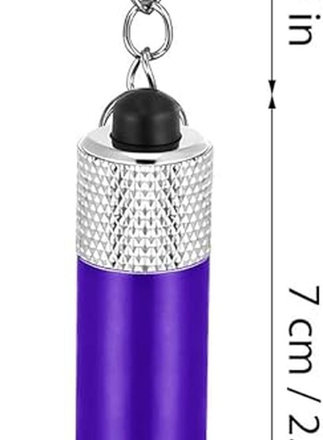 8 قطع مصغرة من سبائك الألومنيوم مصباح يدوي LED سلسلة مفاتيح عالية السطوع مصباح يدوي محمول للتخييم المشي لمسافات طويلة في الهواء الطلق - Image 3