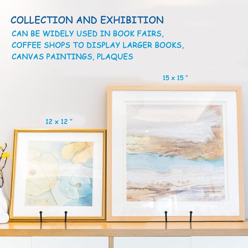 Decolore 5 Pack 12 Inch Black Picture Stands Plate Stands for Display Large Book Stands for Picture, Decorative Plate, Book, Frame, Tabletop Poster - Image 4